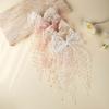 Flower Bow Hair Clip Lace Headwear Romantic Girl Hairpin  Wedding Season