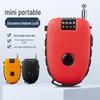 Portable Retractable Steel Cable Lock for Helmets, Strollers, and Bicycles