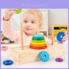 Wooden Stacking Toy Rainbow 10 Layer Tower For Early Education And Brain Development