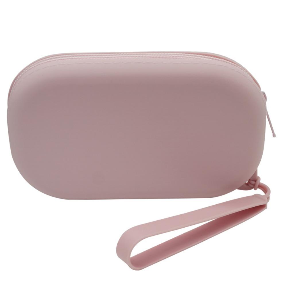 Silicone Cosmetic Storage Bag with Zipper Makeup Brush Holder Portable Makeup Pouch  Women