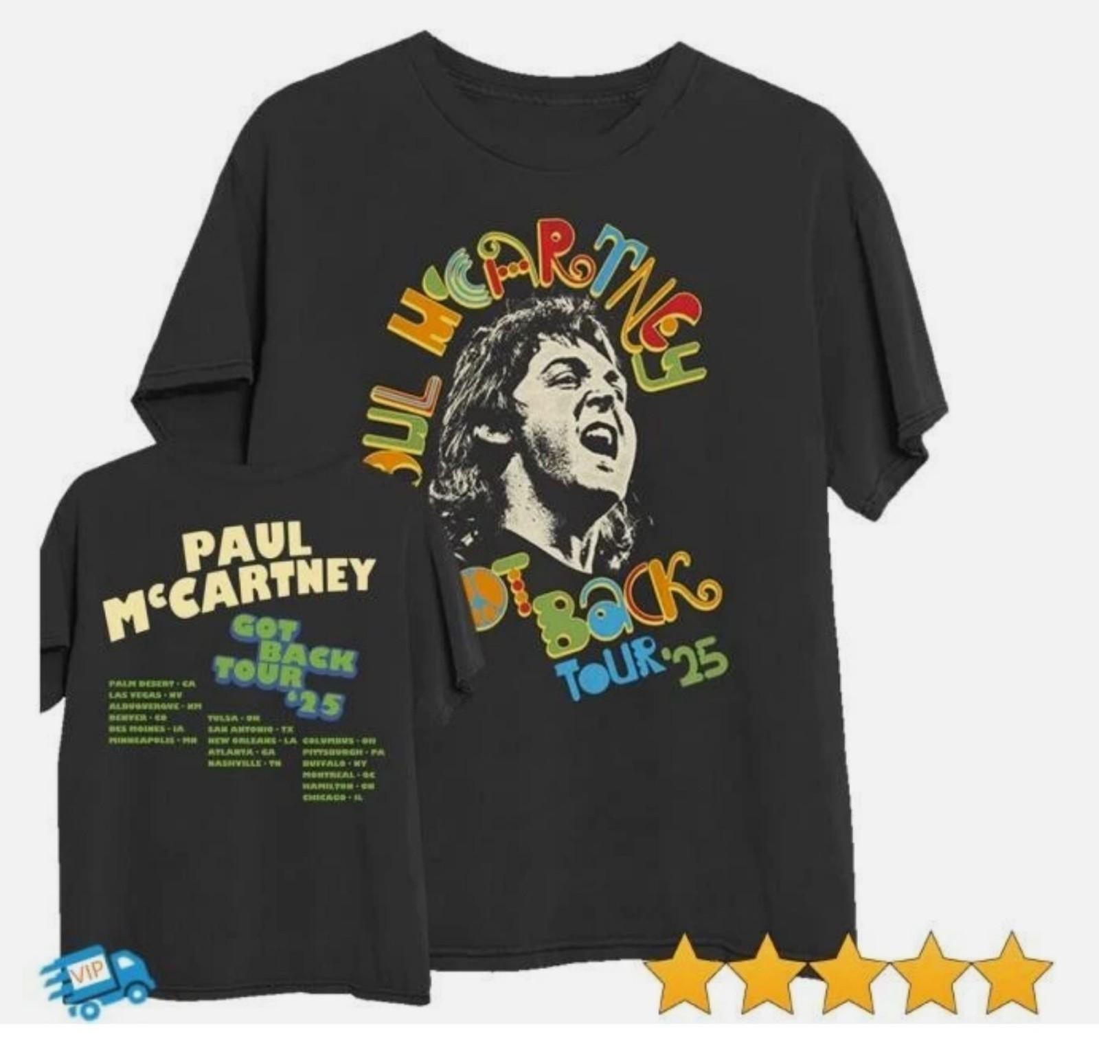Hot New Paul McCartney Got Back 2026 Peace T-Shirt Unisex Heavy Cotton Reprint L
