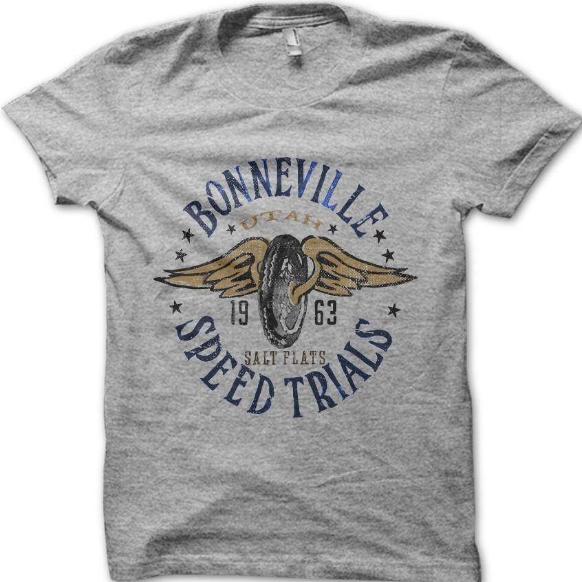 ВИНТАЖНАЯ Футболка для байкера Boneville Utah Speed Trials Motorcycle Classic Biker T-Shirt 06017 3XL
