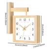 Double Sided Corner Wall Clock Numeric Marks Modern Birthday Gift Non Ticking Silent for Office Cafe Kitchen Hotel Dining Room