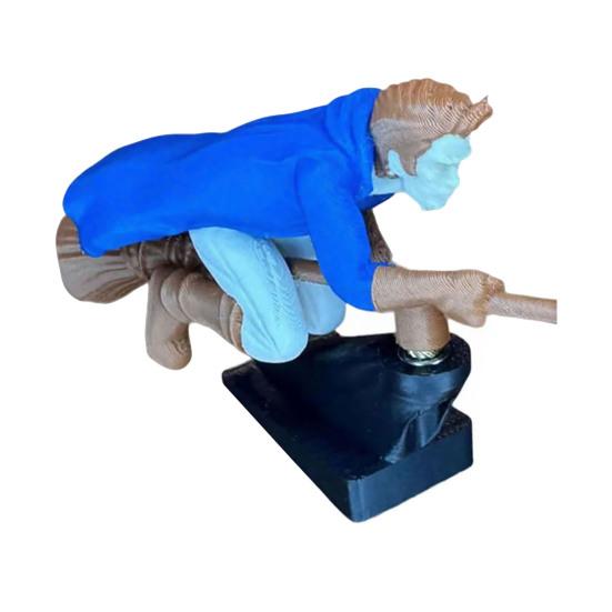 

Декорація для автомобіля Динамічний ефект польоту Іграшка зі стійкою Нековзкою основою Панель приладів Автомобільна Лялька, що літає Дрифт Поворот Чарівник Мітла Декор Boy синій