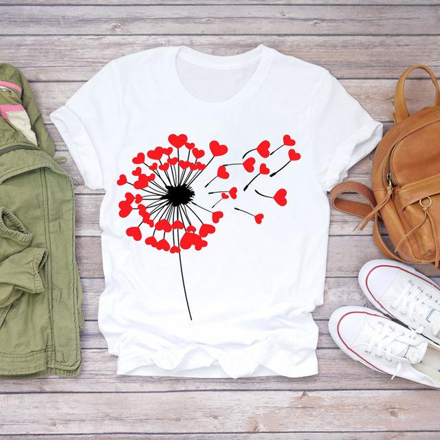 GMXIA женские модные повседневные летние весенние футболки с круглым вырезом и рисунком — фото 22