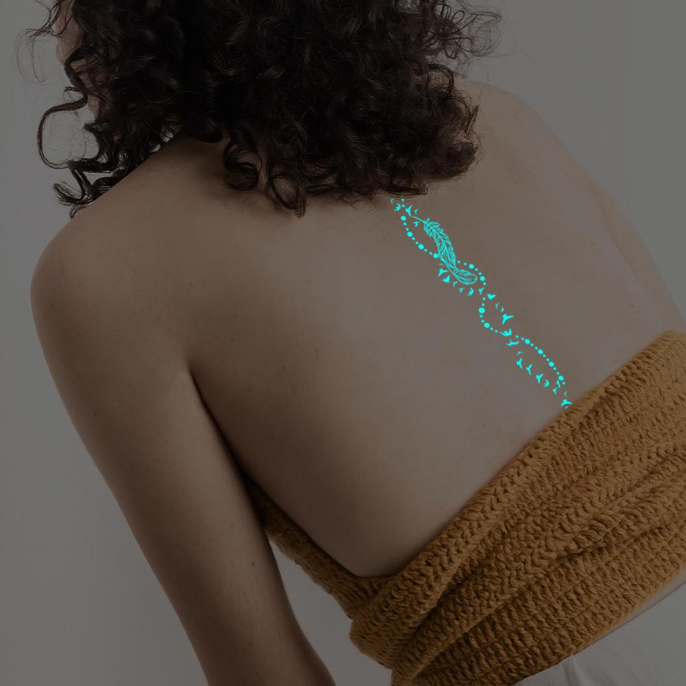 1 foaie de tatuaj temporar cu henna cu mandala albă, rezistentă la apă și durabilă