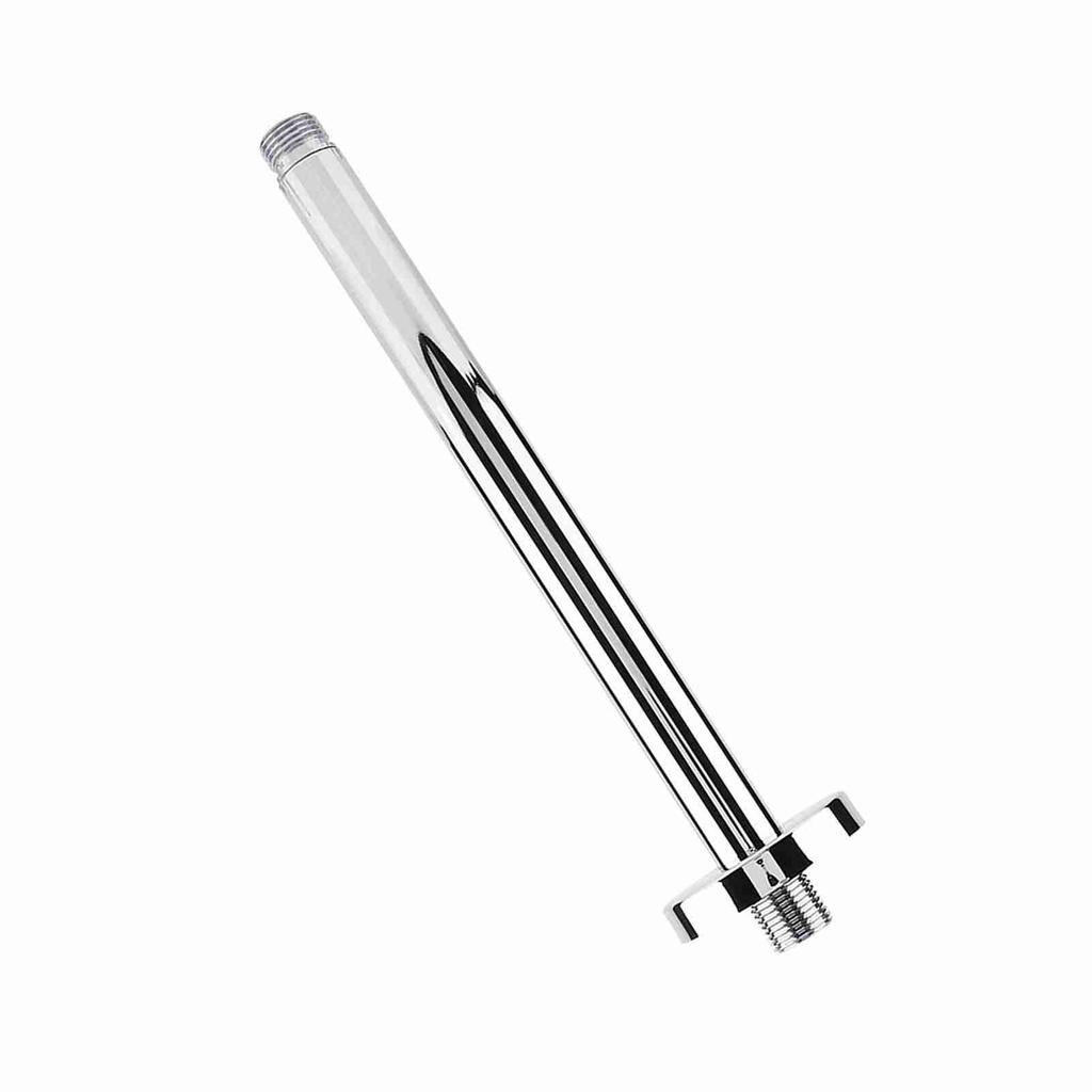 Nástěnný držák sprchového ramene s kulatým horním ramenem z nerezové oceli pro stropní sprchovou hlavici v koupelně (25 cm)