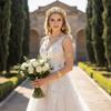 Gold Women's Wedding Jewelry Set Bridal Earrings Rhinestone Jewelry Set  Bride Wedding Accessories