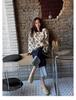 Women's Casual Colorblock Knit Cardigan Polo Sweater – Autumn 2025 Collection