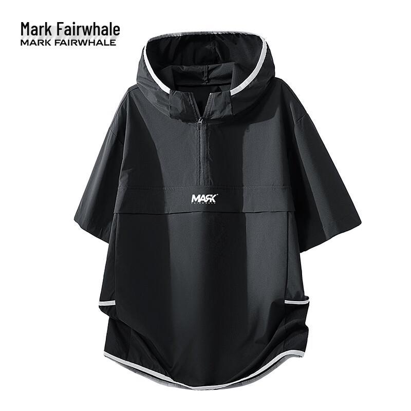 MARK FAIRWHALE Men s Half-Zip Quick-Dry Hooded T-Shirt 3XL