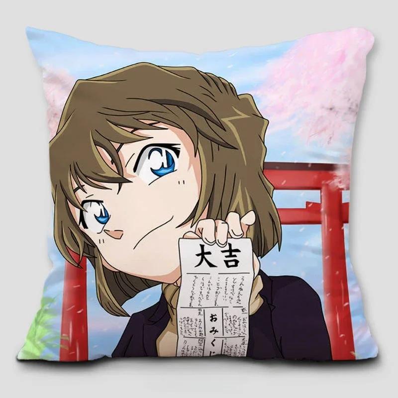 Garip Soyguncu Kidd Conan Yastık Adı Dedektif Conan Kudo Shinichi Gri Baskılı Yastık Kılıfı
