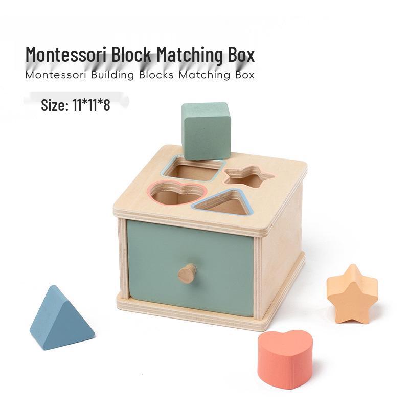Montessori Pädagogische Münzbox: Farben- & Formerkennungsblöcke für Babys & Kleinkinder