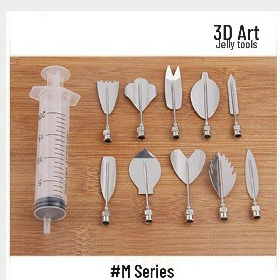3D Stainless Steel Jelly Flower Piping & Carving Tool for Baking