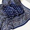 71Cm Cashew Flower Silk Scarf High-end Korean Atmosphere Small Square Scarf Thin Scarf Versatile Clothing Scarf Wholesale