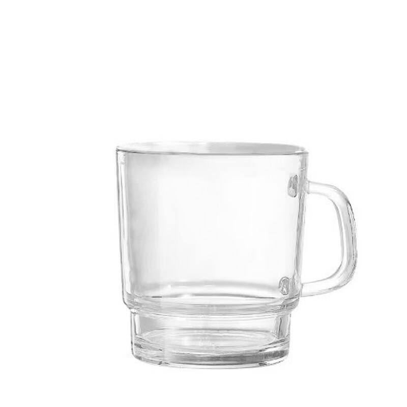 Shangk Glass Handle Straw Double-Drink Cup