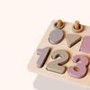 Rainbow Rings Board Wooden Number Color Sorter Stacking Blocks Learning Early Education Toy