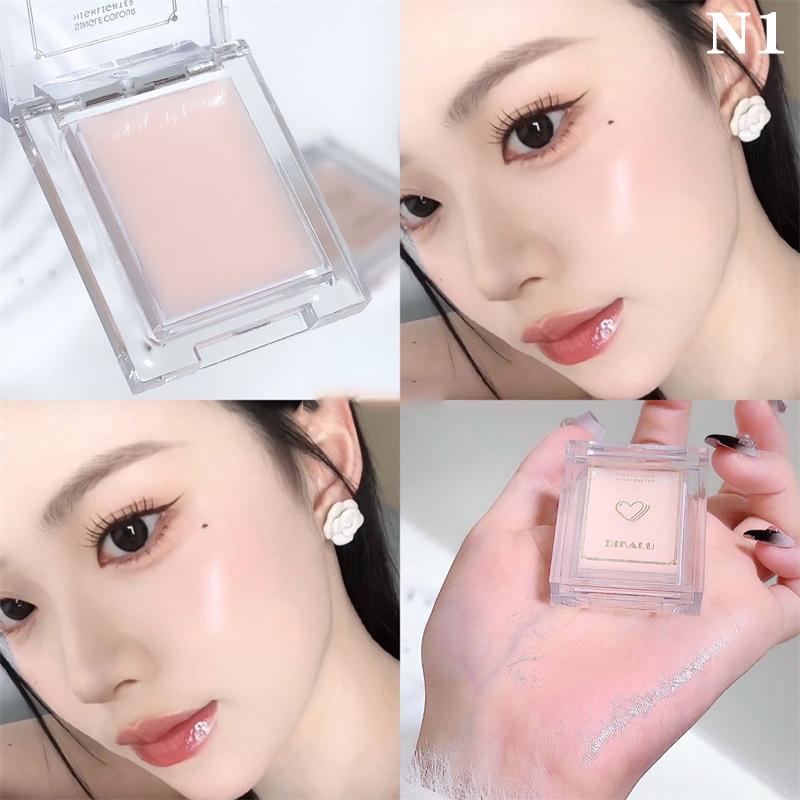 

Dikalu Light Blusher Cream Mirror Watery Moisturizing Gloss Texture Highlighter Portable Multipurpose Expanding Facial Makeup 1