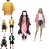 Hochwertige Atmungsaktive Anime Demon Slayer Kimetsu No Yaiba Kamado Nezuko Cosplay Lockerer Haori Mantel Oberteile