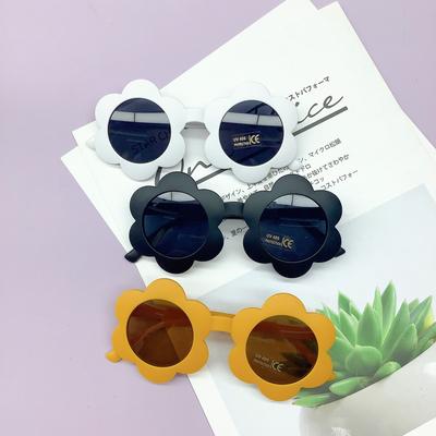 Barnsolglasögon Trendiga Och Söta Solglasögon Med Solrosor Baby Supersöta Barn Anti-Ultravioletta Flerfärgade Glasögon