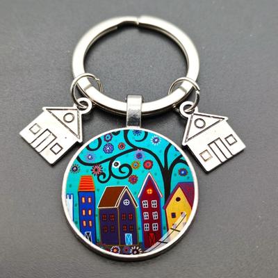 Pendant Keyring Durable Circular Key Holder Accessory