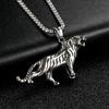 Fashion Personality Domineering Tiger Titanium Steel Men'S Necklace, Trendy Man Pendant Jewelry