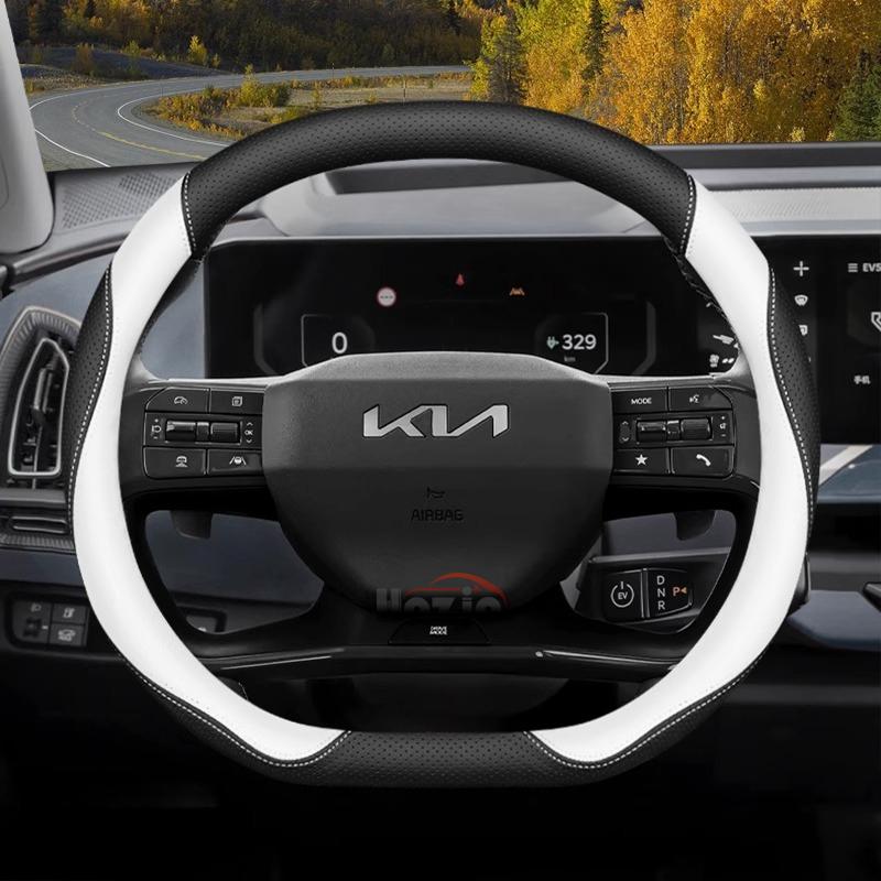 Skórzana Pokrowiec na Kierownicę Samochodową do Kia Sportage Sorento Niro Picanto K5 K3 K4 Xceed Ev9 Ev3 Ev6 Forte 2011 - 2024 2025 2026