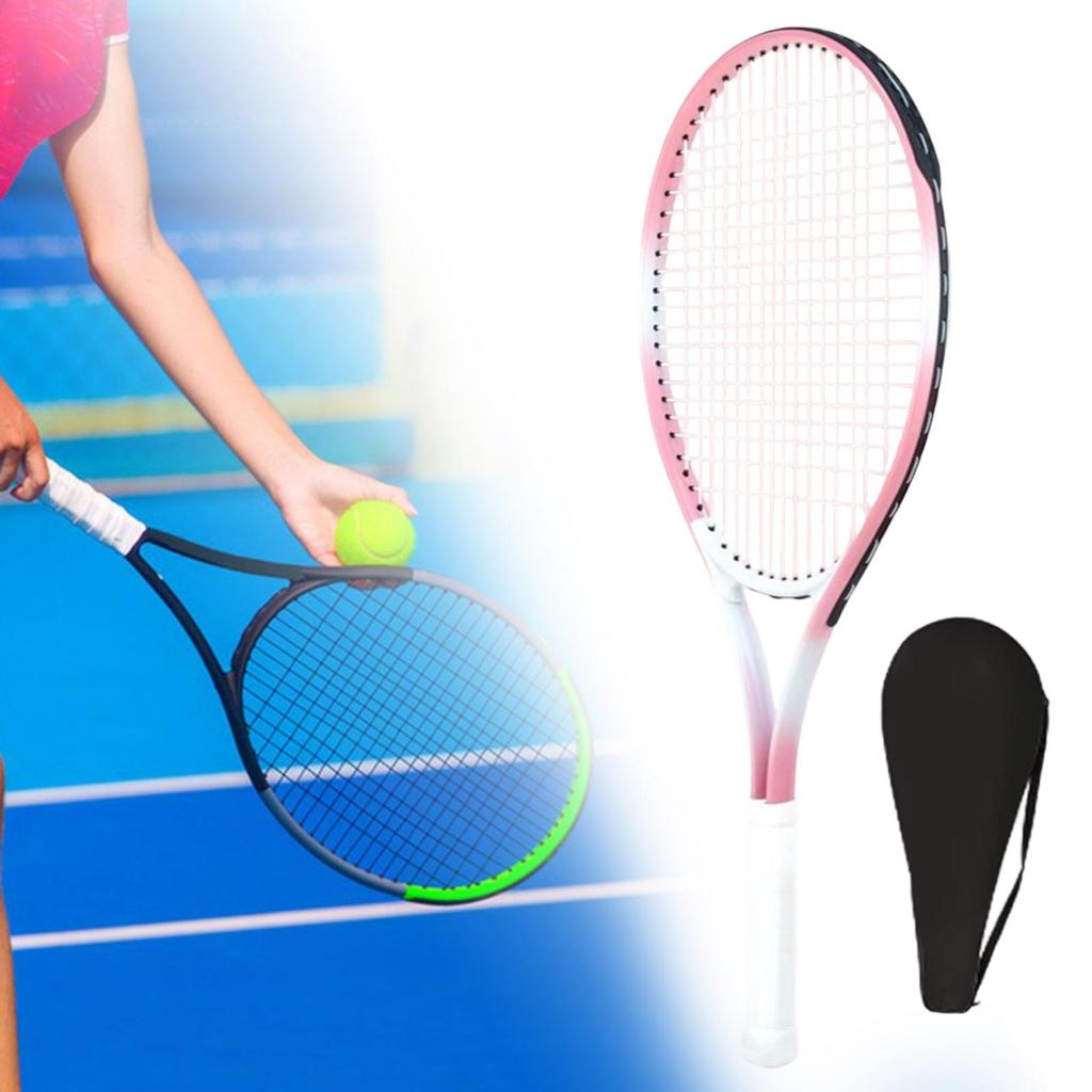 Tennis Racket Women Men Equipment Portable Practical Comfortable Grip Pink