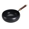 Chinese Fry Pan Boiling Gas Ergonomic Handle Spade with Lid Flat Bottom for Restaurant Home Kitchen