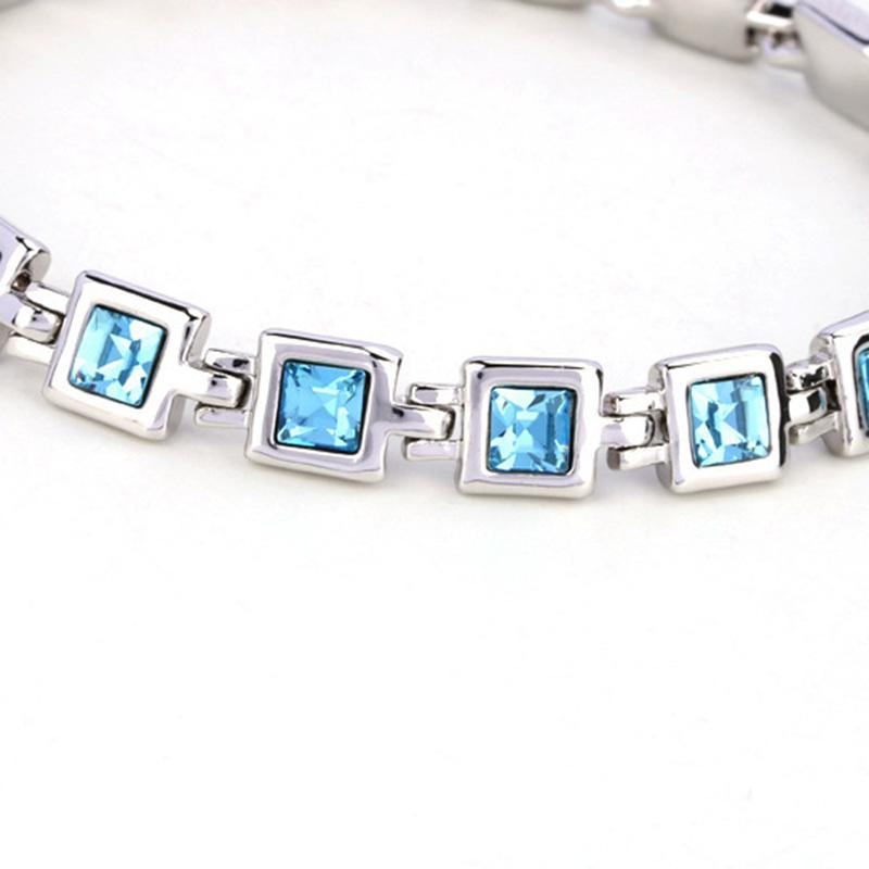 Ladies Elegant Square Crystal Bracelet