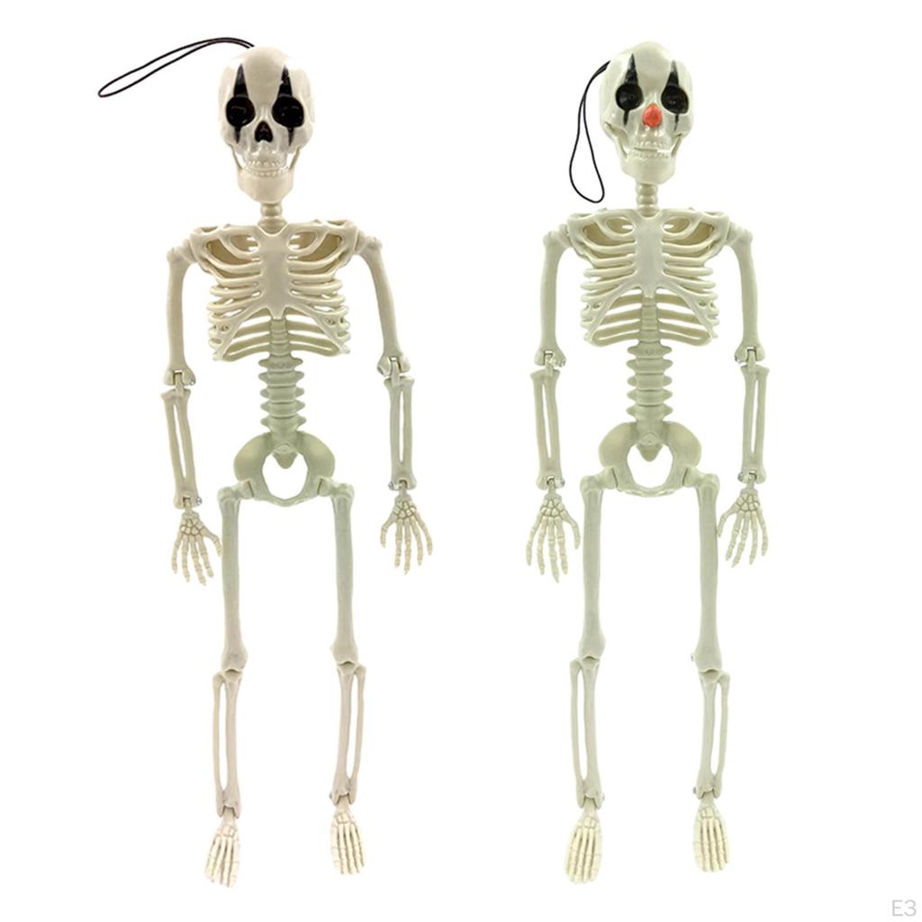 Halloween Hängendes Skelett, Bewegliche Ornamente Clown Skelett Party Dekoration Realistisch