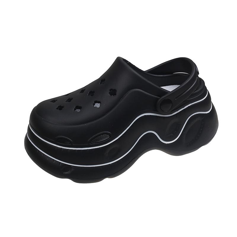Outer Wear Seaside Baotou Sandal Light Half-Heeled Sandal Women'S Anti-slip Summer For Women Lightweight Everyday