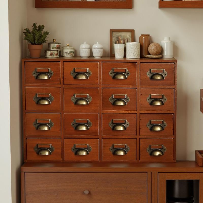 Drawer Type Storage Box Wood Organizer Boxes Wooden Multifunctional Living Room Desk Case Bedroom Table Accessory Container