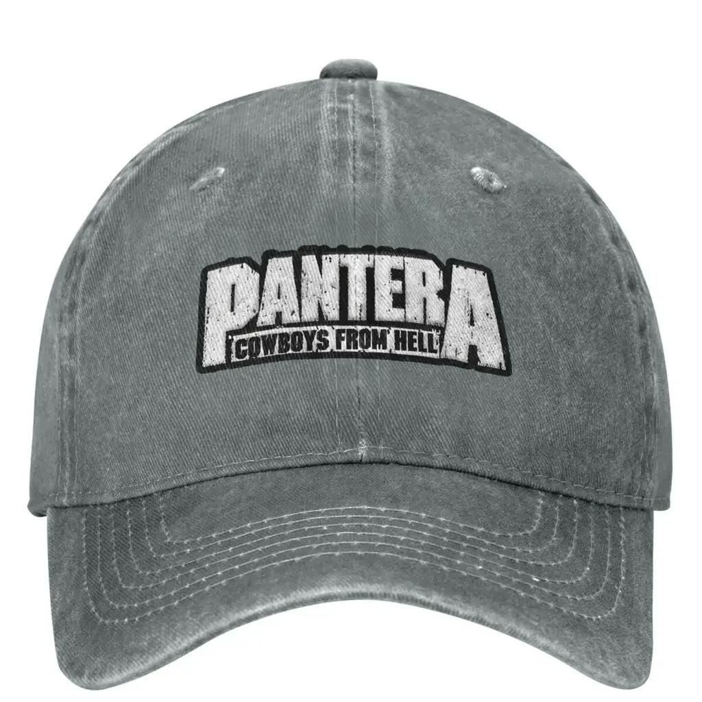 Pantera Cowboys From Hell Rocková Kapela Oblečení Pánské Dámské Baseballová Čepice Opotřebovaná Praná Čepice Klobouk Retro Venkovní Letní Snapback Čepice