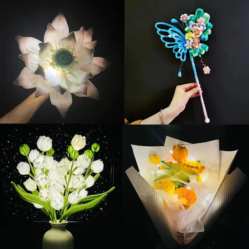 100Pcs Colorful Chenille Stems Pipe Cleaners Plush Tinsel Stem Wired Twist Sticks Hair Strip Diy Craft Educational Toys Handmade