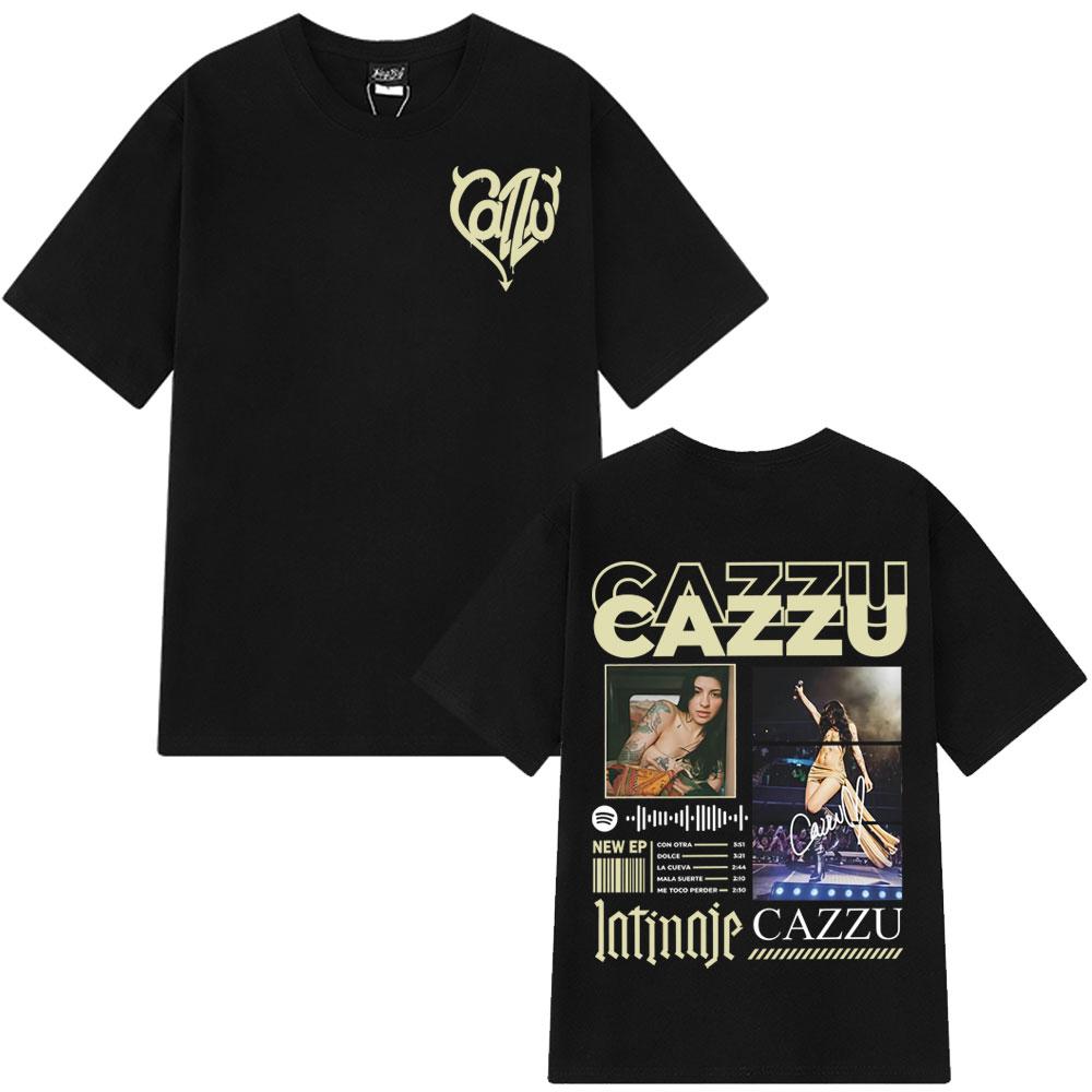 

Singer Cazzu 2025 New Album Print TShrit Men Women Oversized Cotton T Shrits Casual Crewneck Short Sleeve Cozy Aesthetic T-shirt 4XL