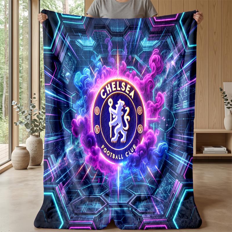 Chelsea FC Themen-Decke Weiche Flanell-Decke Plüsch-Überwurf Gemütliche Sofa-Bett-Decke für Wohnkultur