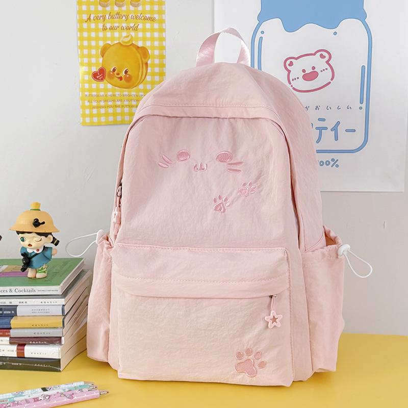 Schoolbag Schoolbag Female Junior High School Student High School Student Versatile Backpack New High Value Large Capacity Weight Backpack