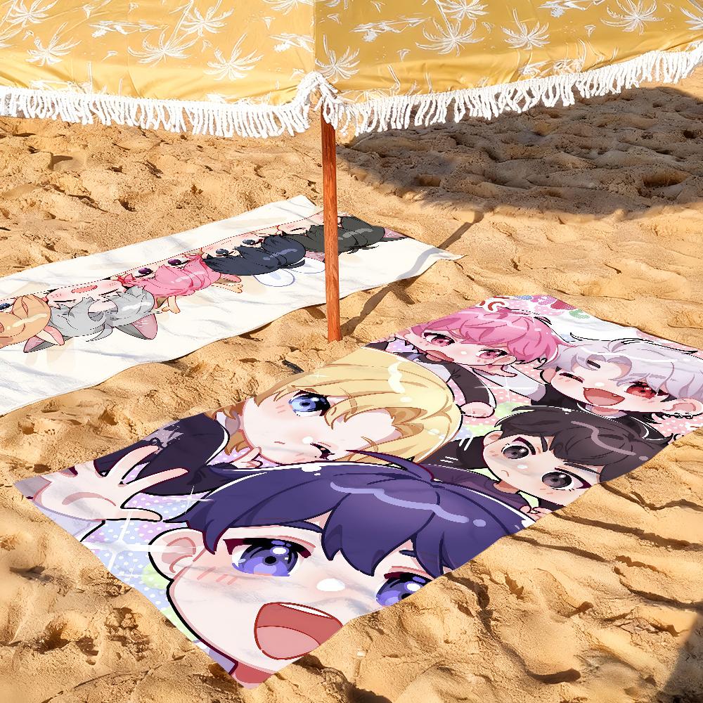 K-Kpop P-Plave Cartoon Anime Towel Quick Drying Beach Towels Are Suitable For Swimming Pools Camping Yoga And The Gym