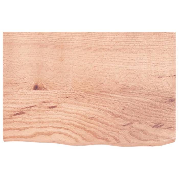 VidaXL Dessus de table marron clair 60x40x2 cm bois chêne traité 3156344