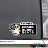 SignStore Cat Holding Camera Traffic Safety Sticker 8cm x 16cm Vinyl Made in Japan car_character_01 (Tai Mayu A)