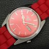 AUTOMATIC 7009A VINTAGE SEIKO 5 JAPAN MENS RED COLOR DIAL WATCH A701579-5 R206b-a701579