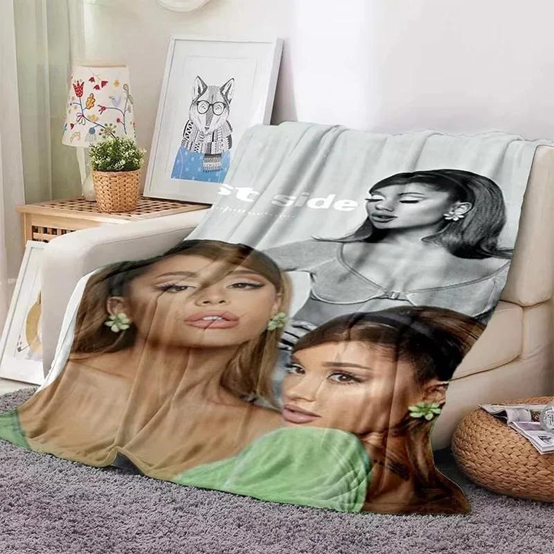 2026 A-Ariana Grande Fashion Singer Soft Blankets,Keep Warm Throw Blanket Comfortable Blanket For Picnic Beds Sofa Home Bedroom