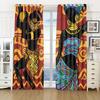 Luxuriöse Afrikanische Tanzende Frau Mann Kostenloser Versand Fenstervorhang für Wohnzimmer Kinderzimmer Badezimmer Küche Tür Heimdekor 2 Stück