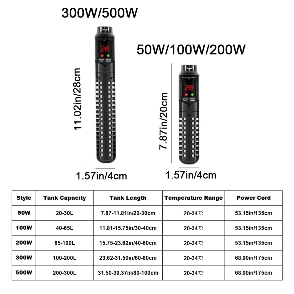 Leave Water Power Off Aquarium Submersible Heater Fish Tank Thermostat  Fish Tank Accessories