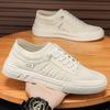 Sommer Casual Sneakers for Menn Pustende Loafers Lettvekt Rund Tå Ensfarget Sklisikre Flats Zapatillas Para Hombres