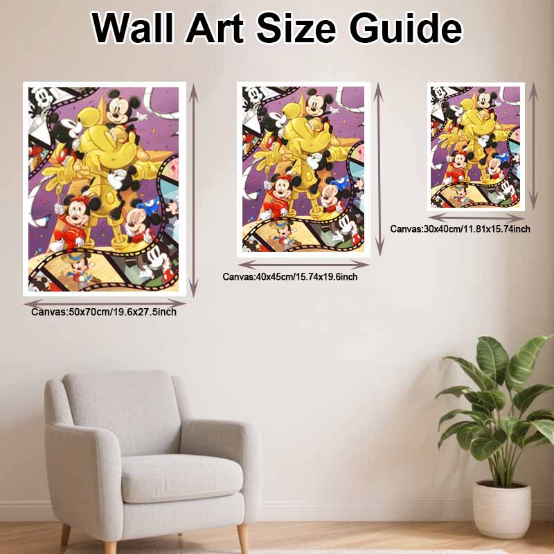 Disney 5D Diamond Painting Set DIY Mickey Cartoon Handmade Diamond Decorative Painting Home Decoration