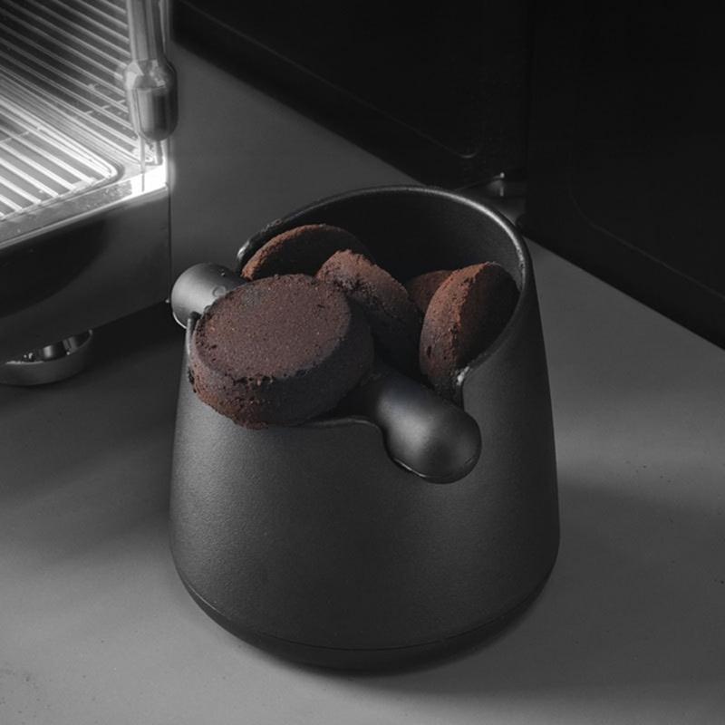 High Capacity Coffee Grounds Bin Thickened Plastic Construction Anti Tip Base Quiet Operation Kitchen Accessories