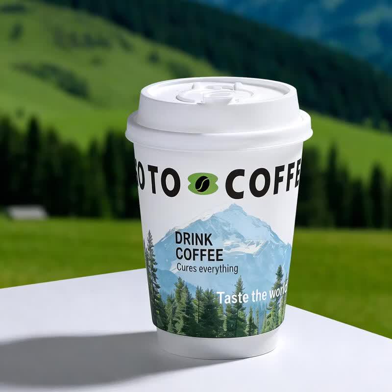 Mountain Wilderness Double-Layer Insulated Coffee Cup