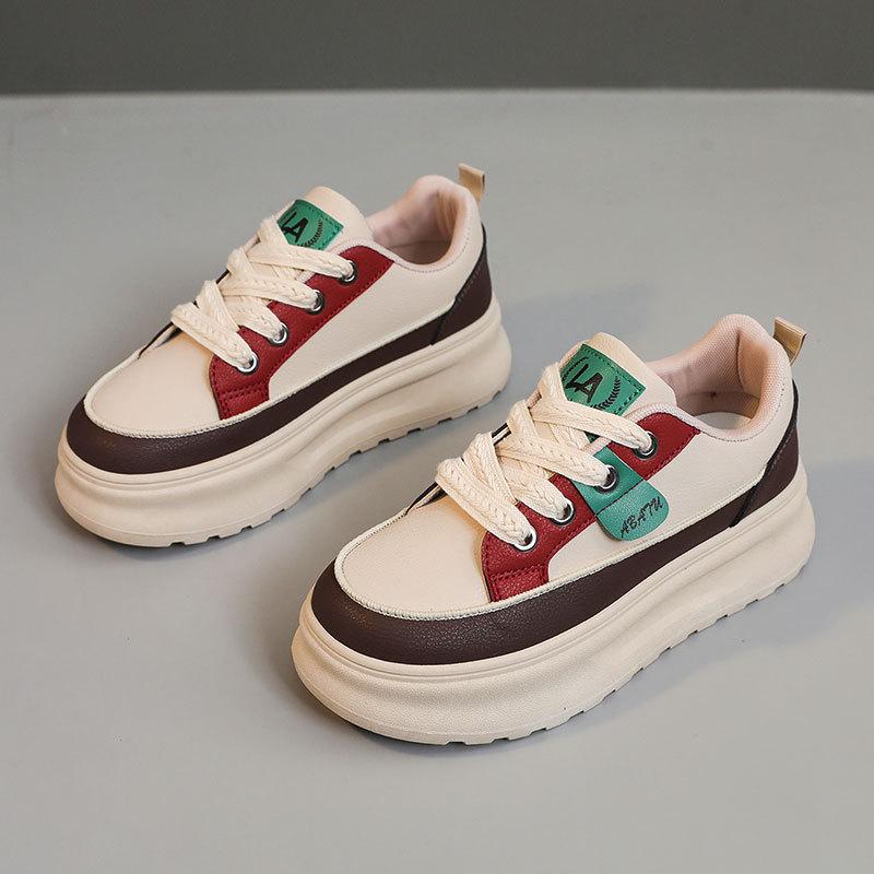 

ZY new breathable color matching autumn casual height increase wear tide wear thick baseplate shoes 35 зелёный