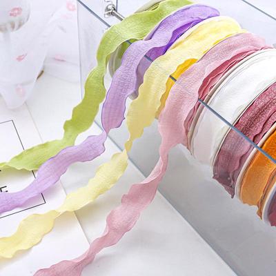 Skládaná květinová stuha s rybím ocasem pro balení dárků, dortů a květin